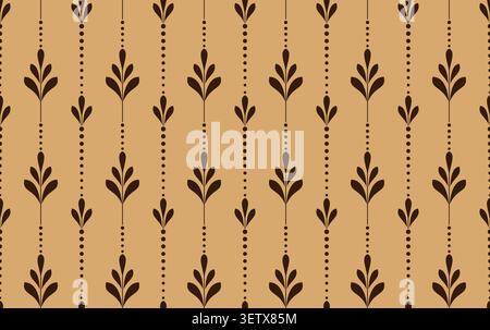 Flower geometric pattern. Seamless vector background. Gold and black ornament. Ornament for fabric, wallpaper, packaging, Decorative print Stock Vector