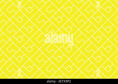 The geometric pattern with lines. Seamless vector background. White and yellow texture. Graphic modern pattern. Simple lattice graphic design Stock Vector