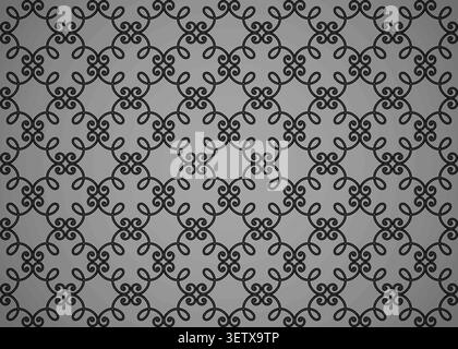 Abstract geometry pattern in Arabian style. Seamless vector background. Black graphic ornament. Simple lattice graphic design Stock Vector