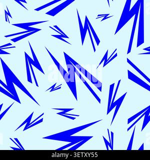 thunder bolt seamless pattern design Stock Vector