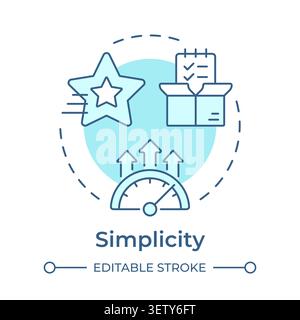 Simplicity soft blue concept icon Stock Vector