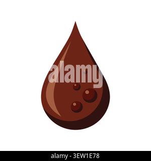 Brown liquid droplet vector illustration Stock Vector