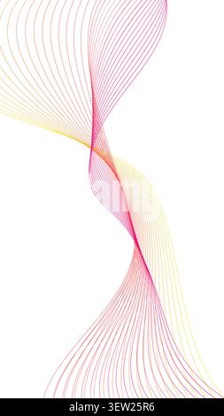 Gradient Ribbon Wave Background Vector Illustration Stock Vector