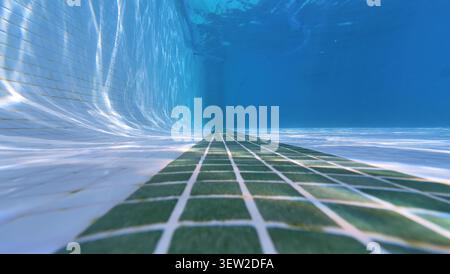 Underwater View Of Empty Swimming Pool Stock Photo