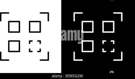 Qr Code Scanner Icon Set. Digital Scanning, Data Capture, And Barcode Reading Outline Symbol Collection. Technology And Security. Editable Stroke Stock Vector
