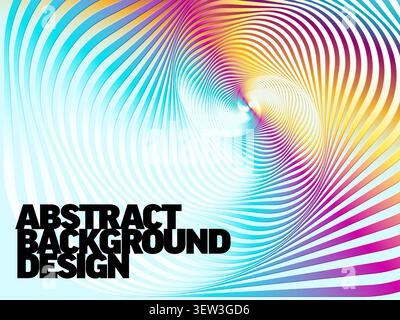 A vibrant abstract background featuring dynamic wavy lines in a spiral motion. This colorful background uses swirling wavy lines to create a sense of Stock Vector