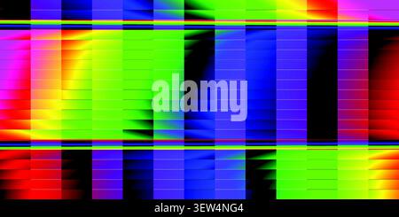 Abstract digital glitch background with colorful tv signal distortion Stock Vector