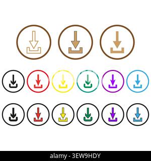 Basic geometric forms pack features colorful vector circular download shapes. Vibrant collection visualizes ui. eps 10 Stock Vector