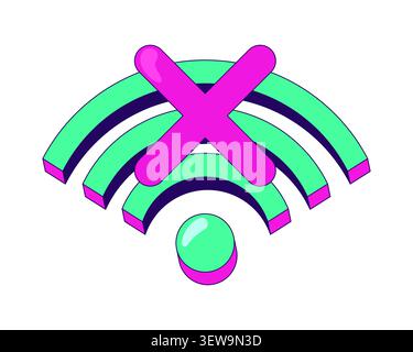 No signal gaming reaction illustration Stock Vector