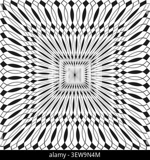 Geometric grid forms pack features black vector perspective line shapes. Minimal collection visualizes abstract illusion. eps 10 Stock Vector