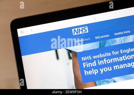 Ostersund, Sweden - June 26, 2026. NHS website. Stock Photo