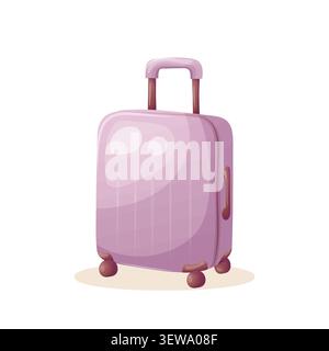 Vector illustration of travel suitcase from summer vacation Stock Vector