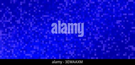 Blue pixelated mosaic pattern forming an abstract digital texture background Stock Photo