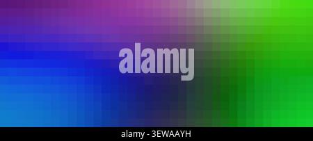 Abstract mosaic background showing a vivid spectrum of colors from purple to green Stock Photo