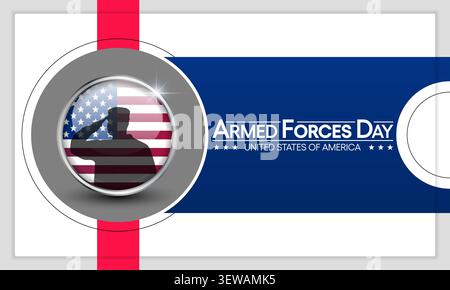 Armed forces day is observed in United States of America during May, it is a chance to show your support for the men and women who make up the Armed F Stock Vector