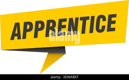 apprentice speech bubble, label, sticker, sign template. apprentice banner Stock Vector