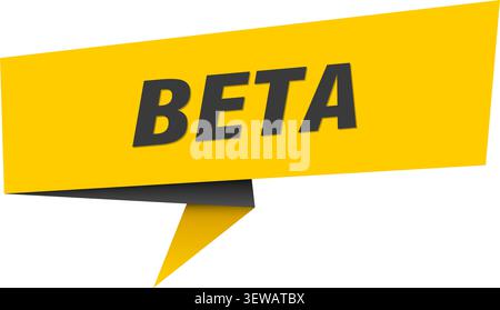 beta speech bubble, label, sticker, sign template. beta banner Stock Vector