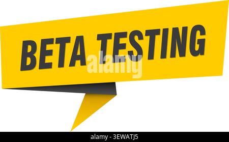 beta testing speech bubble, label, sticker, sign template. beta testing banner Stock Vector