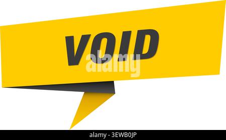 void speech bubble, label, sticker, sign template. void banner Stock Vector