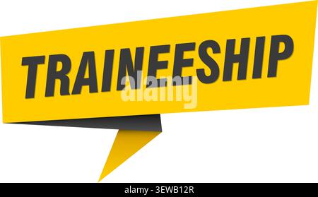 traineeship speech bubble, label, sticker, sign template. traineeship banner Stock Vector