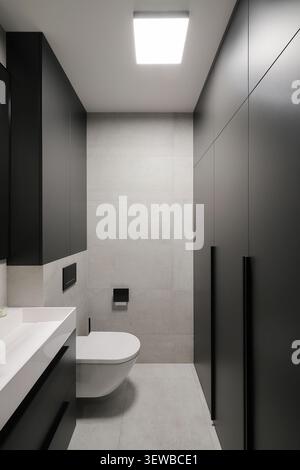 Apartment toilet restroom Stock Photo