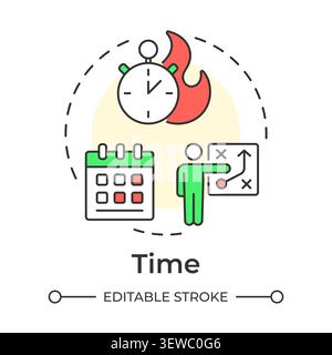 Time multi color concept icon Stock Vector