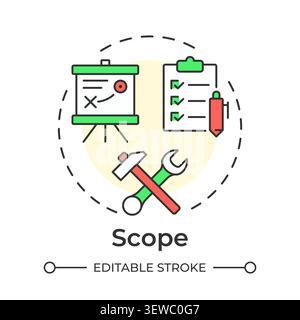 Scope multi color concept icon Stock Vector