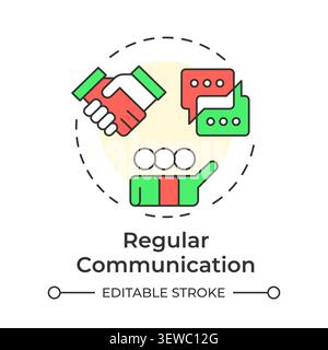 Regular communication multi color concept icon Stock Vector