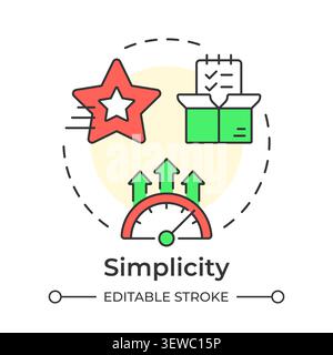 Simplicity multi color concept icon Stock Vector