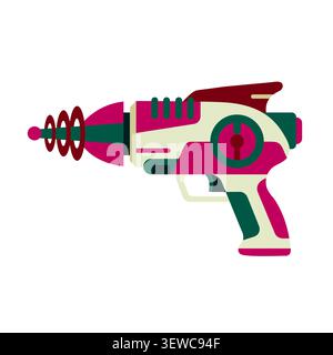 Retro sci-fi ray gun illustration Stock Vector