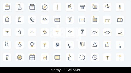 Extended Nature & Sustainability Icon Pack – Professional Gold-Accented Icon Style Stock Vector
