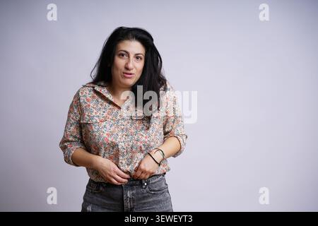 Real people expressing a range of human emotions, including thinking, success, confusion, surprise, madness, happiness, joy Stock Photo