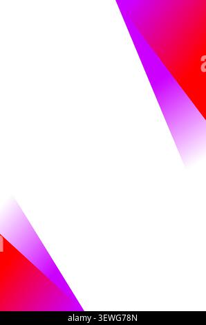Minimalist halftone artwork and abstract vector banner poster featuring linear red and purple gradients and geometric graphic pattern on white Stock Vector