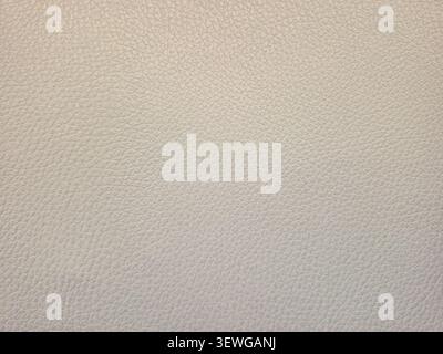 A detailed, full-frame view showcasing the natural texture and fine grain of a light beige leather surface, perfect for backgrounds Stock Photo