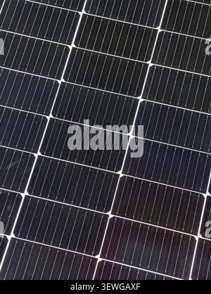 Closeup texture of solar panel cells Stock Photo