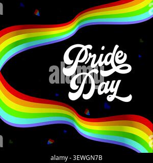 Pride Month 2026 Trendy Rainbow Design, Abstract Background with Rainbow Stock Vector