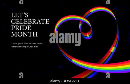 Pride Month 2026 Modern Abstract Background, Creative Vector Illustration Stock Vector