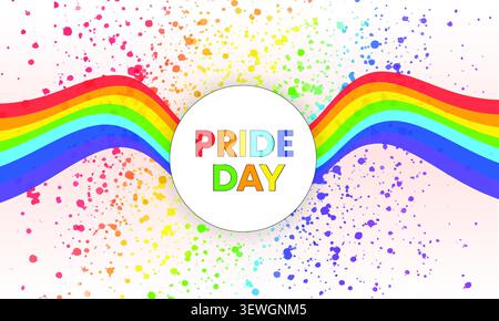 Pride Month 2026 Rainbow Celebration Poster Design | LGBTQ Pride Celebration Social Media Design Stock Vector