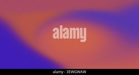 Soft purple and orange gradient creating an abstract grainy background texture Stock Photo