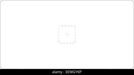 Minimalistic vector user interface with a blank workspace, light background, and space for content. Website or web app template Stock Vector