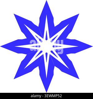 Abstract geometric starburst design in purple with white background Stock Vector
