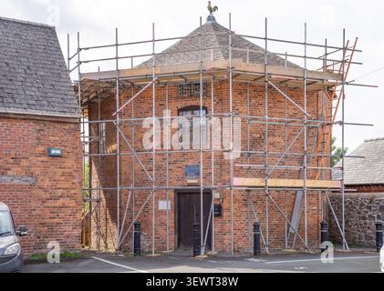 Welshpool Cockpit, Welshpool, Powys, Mid Wales. Built in the early 18th Century, restored in 1978, pictured here in June 2026. Stock Photo