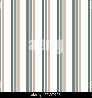 Vertical Stripe Vintage Color Seamless Pattern Design Stock Vector