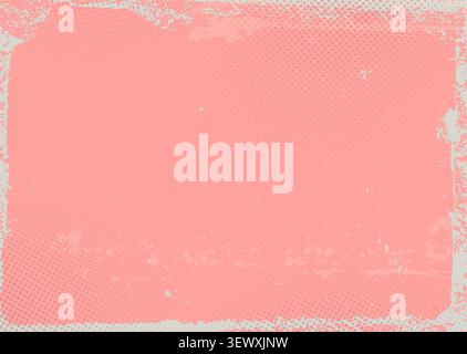 Soft pink color paper ripped old background. Grunge textured pattern paper halfton. Retro wall concrete. Creative presentations gradient.  Stock Vector