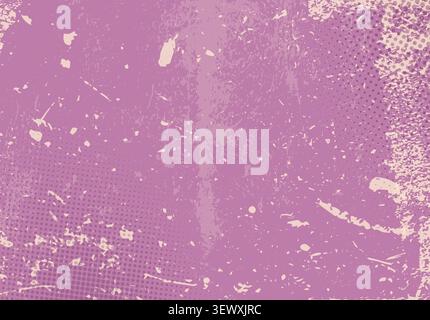 Purple violet paper ripped old background. Grunge textured pattern paper halfton. Retro wall concrete. Creative presentations gradient.  Stock Vector