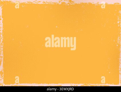 Yellow paper ripped old background. Grunge textured pattern paper halfton. Retro wall concrete. Sunny creative presentations gradient.  Stock Vector