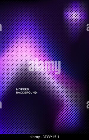 Abstract Purple Halftone Vertical Background for Poster and Cover Design Stock Vector