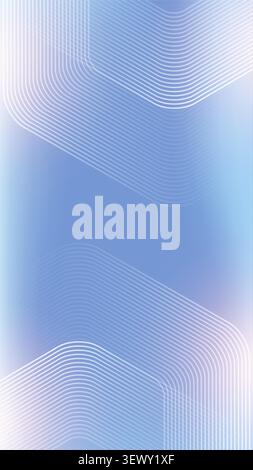 Abstract hexagons on blue gradient mobile wallpaper Stock Vector