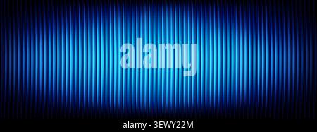 Glossy glass fractal surface with vibrant green and blue gradient stripes, abstract vector background. Prismatic neon effects, repeated vertical lines pattern, geometric ribbed texture banner Stock Vector