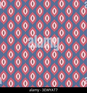 Retro Geometric Ogee Drop Block Art Stock Vector